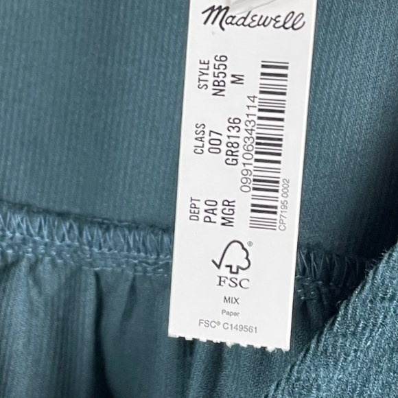 Madewell Forest Green V-Neck Blouse - Picture 14 of 14